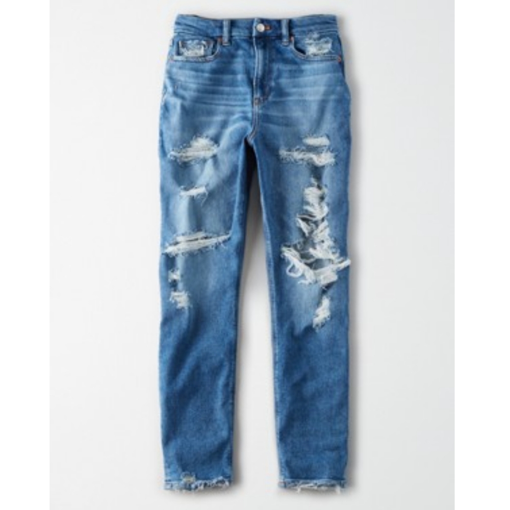 AE STRETCH CURVY MOM JEAN